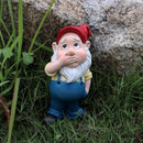 Tuinkabouter met Humoristisch 'GO AWAY' Bordje – Perfecte Tuin en Patio Decoratie 8*4.5*15CM