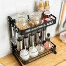 Multifunctioneel 2-laags Keukenrek - Zwart