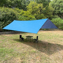Outdoor Draagbaar Zonnescherm Met Opbergtas - Waterdicht - Tarps voor Kamperen 300 *300cm - 3-4 Personen - hemelsblauw