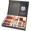24-delig Luxe Regenboog Bestek Set - RVS - Voor 6 Personen - Familieset - Luxe