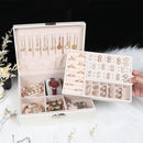 Sieradendoos wit met meerdere vakken en vergrendeling