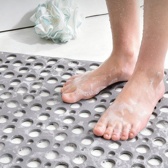 Antislipmat voor de badkamer, verdikt, hol, milieuvriendelijk, waterdicht, grijs, 55*88cm