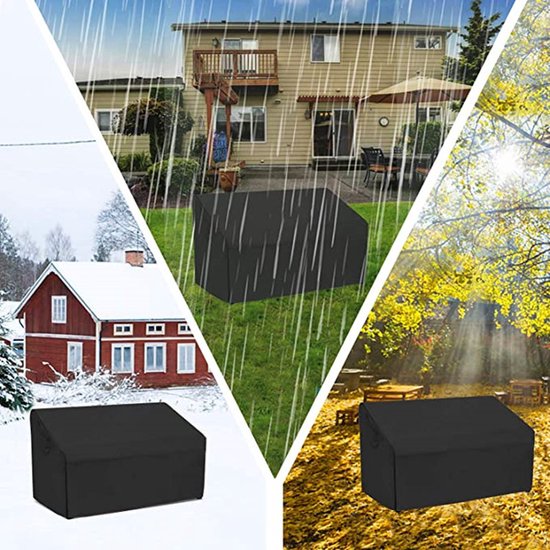 Hoogwaardige Waterdichte Hoes voor 4-zitsbanken -Premium Oxford Stof met Sterk PVC- Duurzaam Comfort in Alle Seizoenen 190x66x89cm