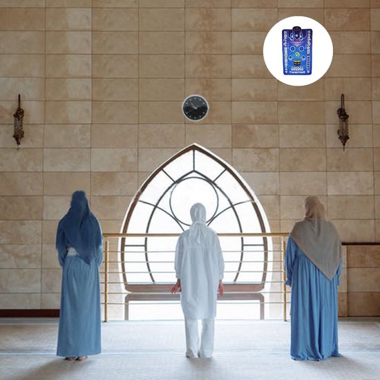 Multifunctionele Interactieve Educatieve Gebedsmat - Islamitische Educatief- Leer en Verfijn Salah Stap voor Stap met Aanraaktechnologie-blauw 111*71CM