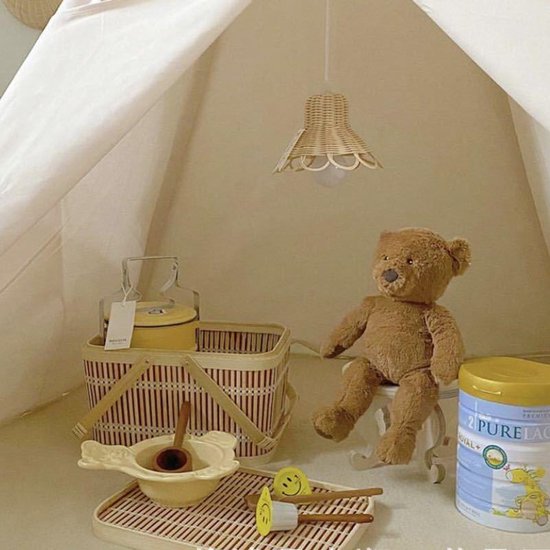Hanglamp rotan naturel - Babykamer/Slaapkamer - 1W LED