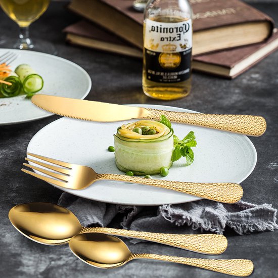 40-delige RVS Snakeskin bestekset voor 8 personen, trendy go