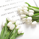 Merkloos 10 Kunst Tulpen - Realistisch, Duurzaam & Wit