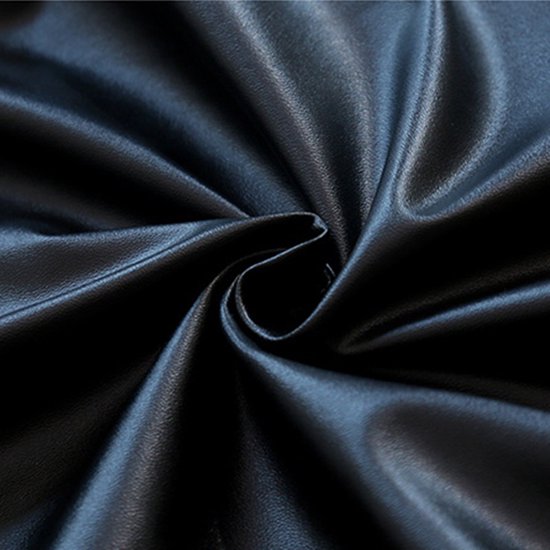 2 Stuks Stoelhoezen Eetkamerstoelen Stretch- imitatie leer-Waterdicht- Zwart