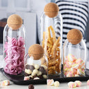 4 delige Afsluitbare Bewaardozen van Hoog Borosilicaatglas - Vooraard Glazen Pot voor Een Stijlvolle en Praktische Keukenorganisatie (Inhoud：450ML+750ML+1000ML+1300ML）