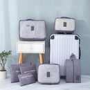 Merkloos 7-delige Packing Cubes Organizer - Grijs