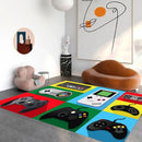 Merkloos Gaming Tapijt 100x150cm - Console, blauw/geel/rood