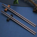 Roestvrijstalen Chinese eetstokjes - 5 paar zwart