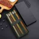 Unikorf 5 Paar Handgemaakte Houten Eetstokjes