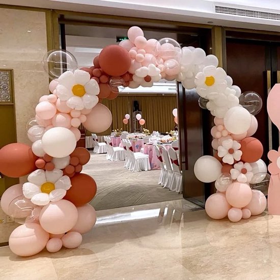 Ballonketting Set Madelief - Ballonnenboog voor Feest & Huwelijk - 105 Stuks