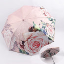 Opvouwbaar bloem paraplu - Zonbescherming Anti-Uv UPF50 + -W