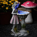Betoverend Bloemenelfje-tuinbeeld - Zonne-energie Lamp voor een Magische Atmosfeer 17 x 12 x 29 cm