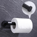 Toiletrolhouder RVS Zelfklevend Zwart - Geen Boren