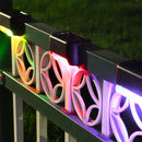 4 Stuks Tuinverlichting op zonne-energie - LED Buitenverlichting -IP65 waterdicht-nachtverlichting voor tuinhek en trap- zwart -kleur licht (4 stuks in een doos)
