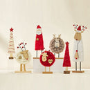 7-delige luxe kerstdecoratieset – Vilten rendieren, kerstbom