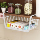 2stuks Multifunctionele Hangmand - Extra Opbergruimte voor Onder Planken 40*23*13.5cm-wit