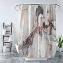 Waterdicht douchegordijn met Abstracte Marmer Geometrische Patroon - Luxe Uitstraling, Uitstekende Waterbestendigheid - Hoogwaardig, Extra Dik, Gemakkelijk te Installeren-grijs