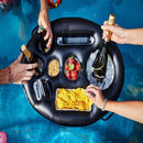 Merkloos Drijvende Bar PVC, 8 Ruimtes, Capaciteit, Zwart