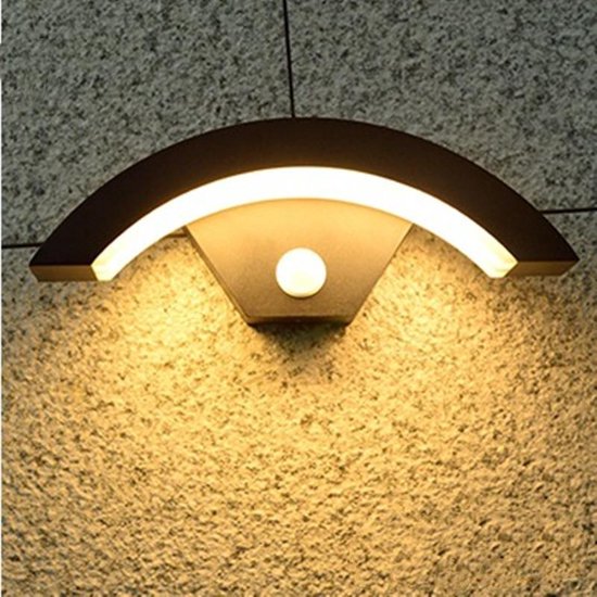 Merkloos waterdichte LED buitenwandlamp - Zwart