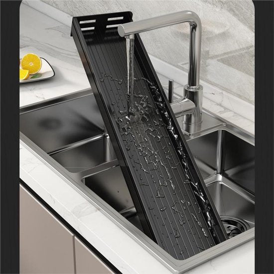 Kruidenrek opbergrek RVS, muurmonteerd, 50x13x6 cm