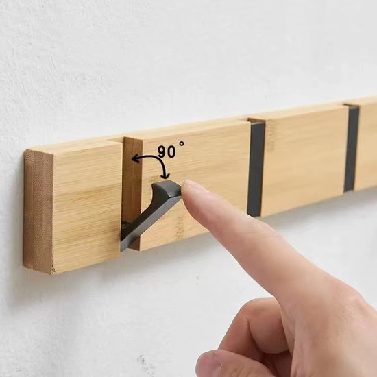 Wandkapstok met 5 Haken-Wand gemonteerde Kapstok-Kleren Opkn