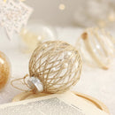 Set van 18 Luxe Transparante Kerstballen - Natuurlijk Design