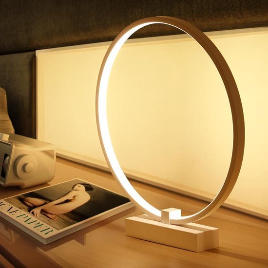 LED Tafellamp - Cirkel - 30cm diameter - Wit