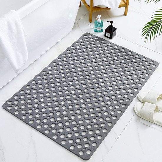 Anti-slip TPE badmat 75x43 cm - grijs