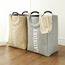 Opvouwbare Oxford stoffen wasmand 42L - Grijs