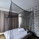 Vierkante klamboe 4 deuren zwart 210x240x190 cm