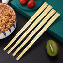 Roestvrijstalen eetstokjes vierkant goud - 5 paar