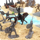 254-delige ridderpakket speelgoed - Middeleeuwse soldaten se