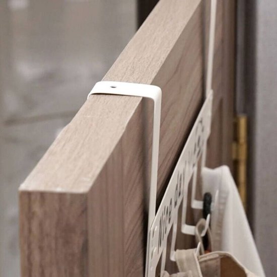 TDR-Deurkapstok Met 6 Haken-Deurhanger-Kapstok Hangend -wit