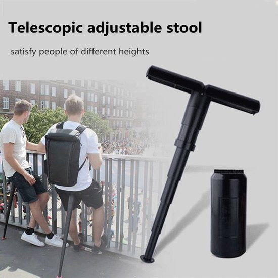 Merkloos TDR-Compacte Zitkruk, inklapbaar, 100kg, zwart
