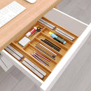 Ruimtebesparende Bamboe Bestekbak - Uitschuifbaar van 5 naar