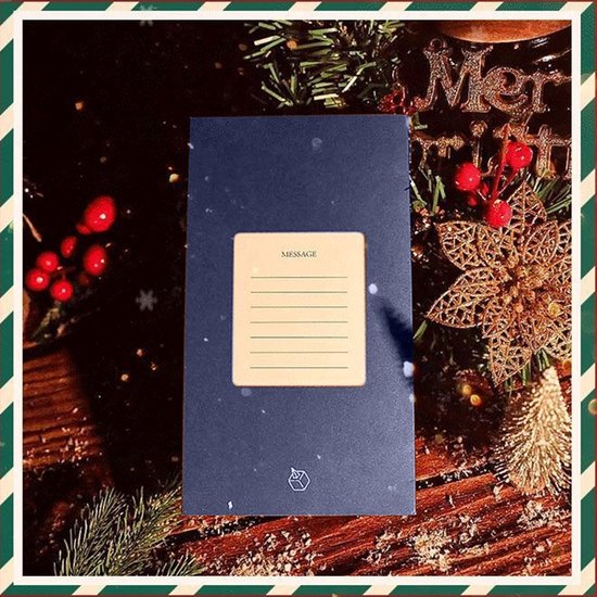 Unikorf 2x 3D-Kerstboom Pop-up Kaart - Magisch Blauw