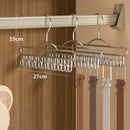 3x Ruimtebesparende Roestvrijstalen Kledinghangers met 8 Hak