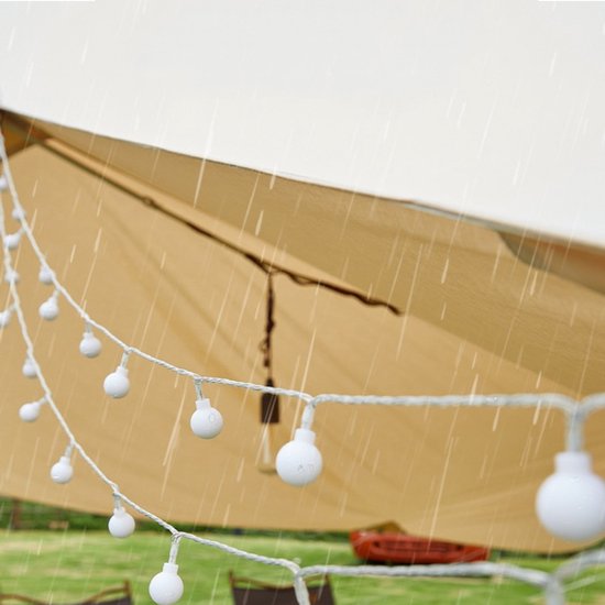 LED bal lichtsnoer warm wit 12m 100 lichtjes bal USB 8 functies afstandsbediening