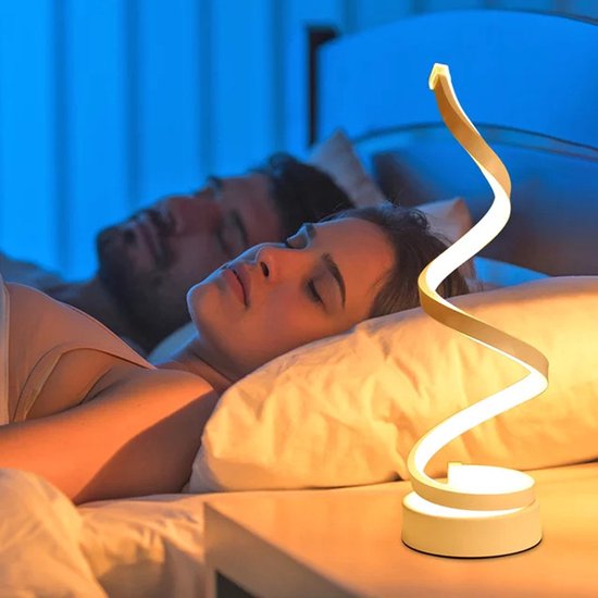 Elegantie verlicht- Dimbare LED Tafellamp met Spiraalvormig Design - Perfect voor Elk Interieur-Duurzaam, Stijlvol, Aanpasbaar