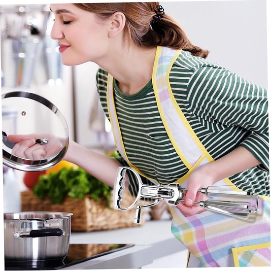 Handmixer met Zwengel – 31 cm – Zilver