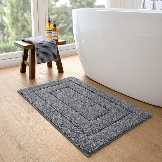 Absorberende Badkamer Vloermat – Verdikt, Anti-slip, Bruin – 40x60cm – Luxe Deurmat voor Badkamer & Toilet