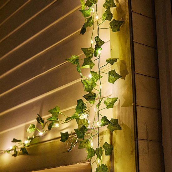 LED lichtsnoer esdoornblad 10m 100 lampjes op batterij