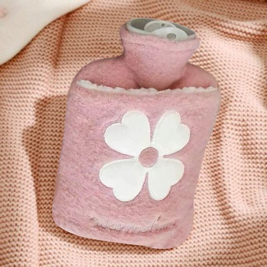 Unikorf Warmwaterkruik Bloemvorm 500ml Roze