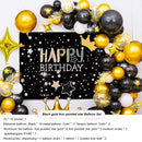 47-delige verjaardagset - Goud en zwart - Feestdecoratie