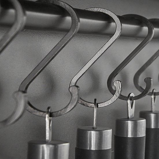 Keukenrek, muurgemonteerd kruidenrek, smalle brede staaf, 8