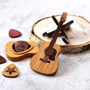 Houten Gitaar Plectrumdoos – Uniek Cadeau voor Gitaristen –
